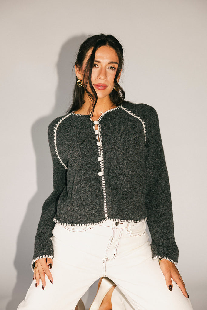 liv cardigan // grey *zoco exclusive*