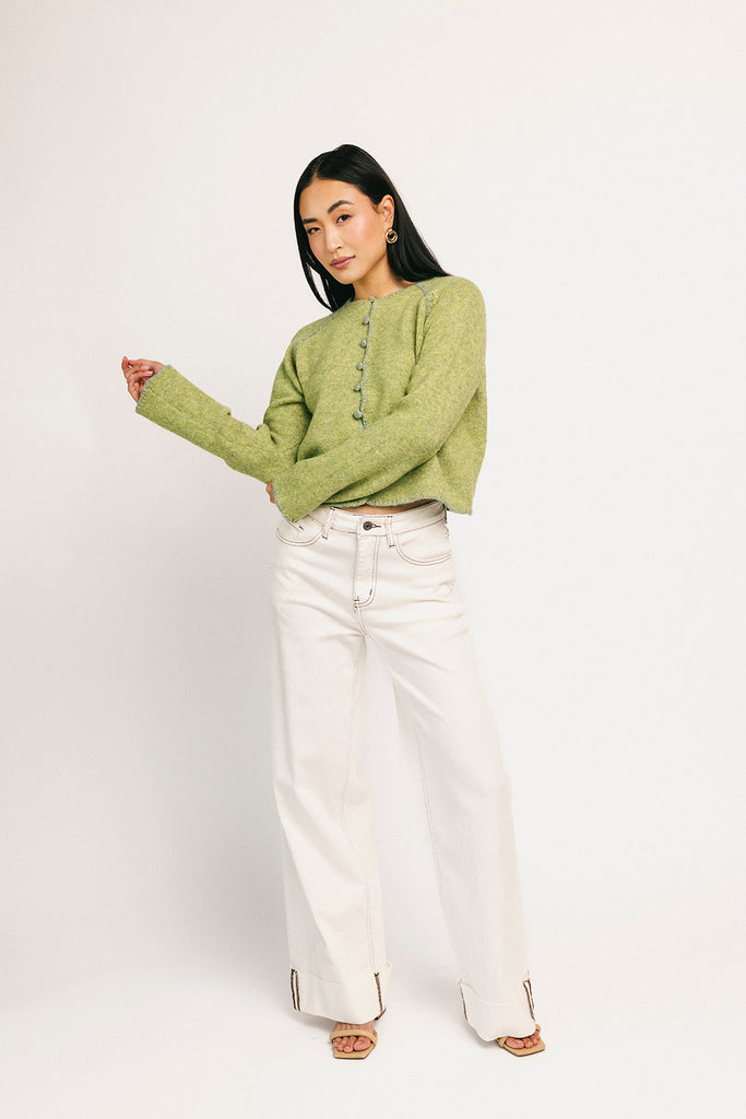 liv cardigan // green *zoco exclusive*