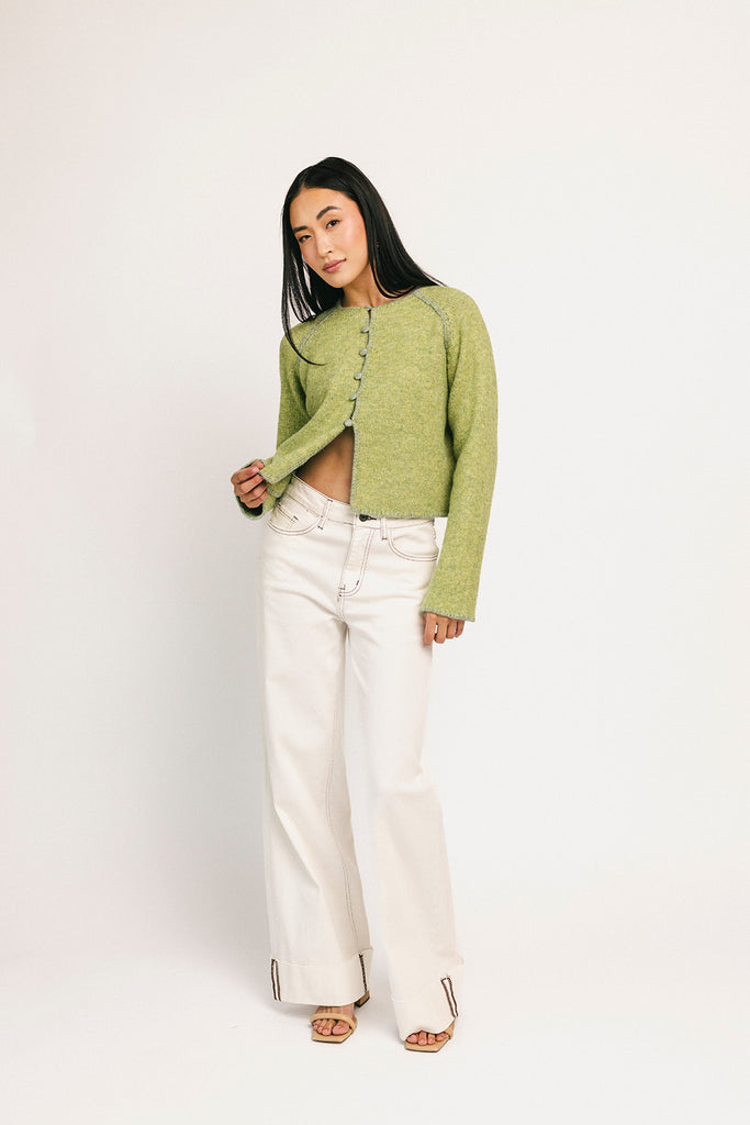 liv cardigan // green *zoco exclusive*