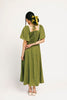 please hold polka dot dress // green