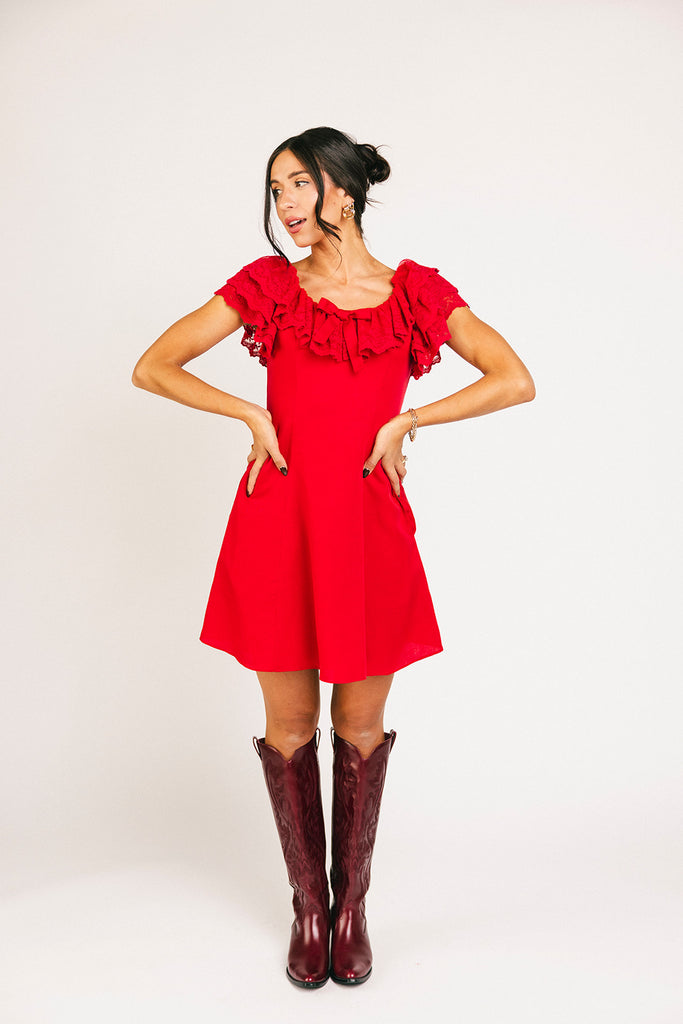 goldie mini dress // red *zoco exclusive*