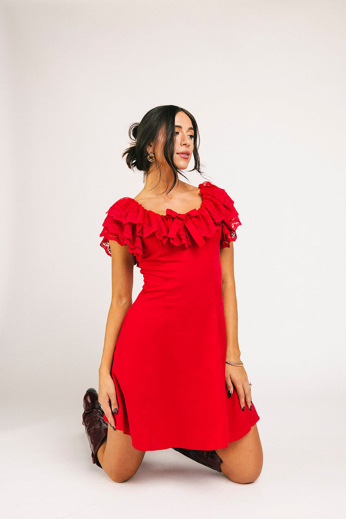 goldie mini dress // red *zoco exclusive*