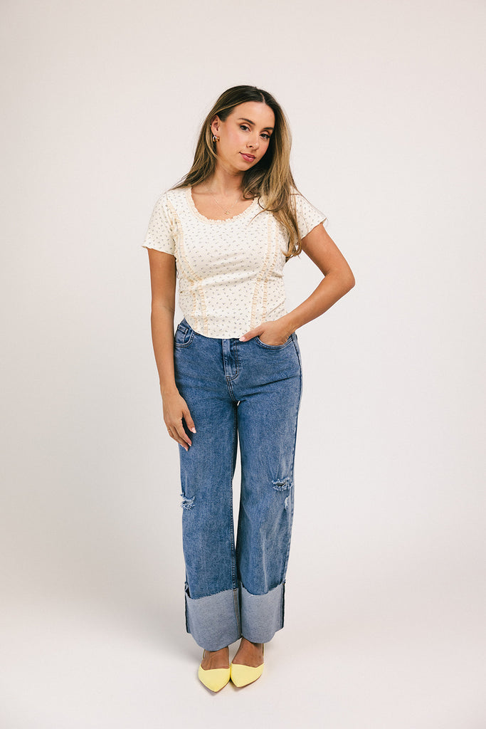 easy floral tee