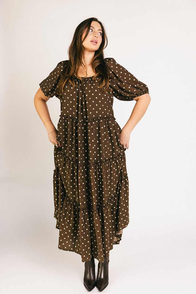 daymaker dress // mocha dot *zoco exclusive*