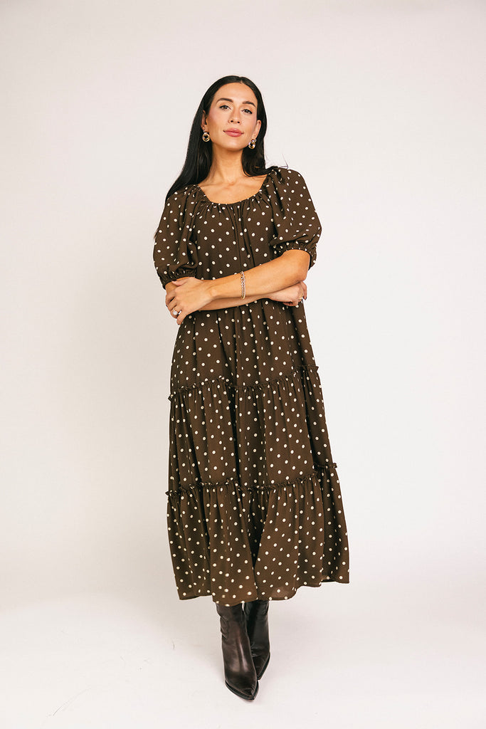 daymaker dress // mocha dot *zoco exclusive*