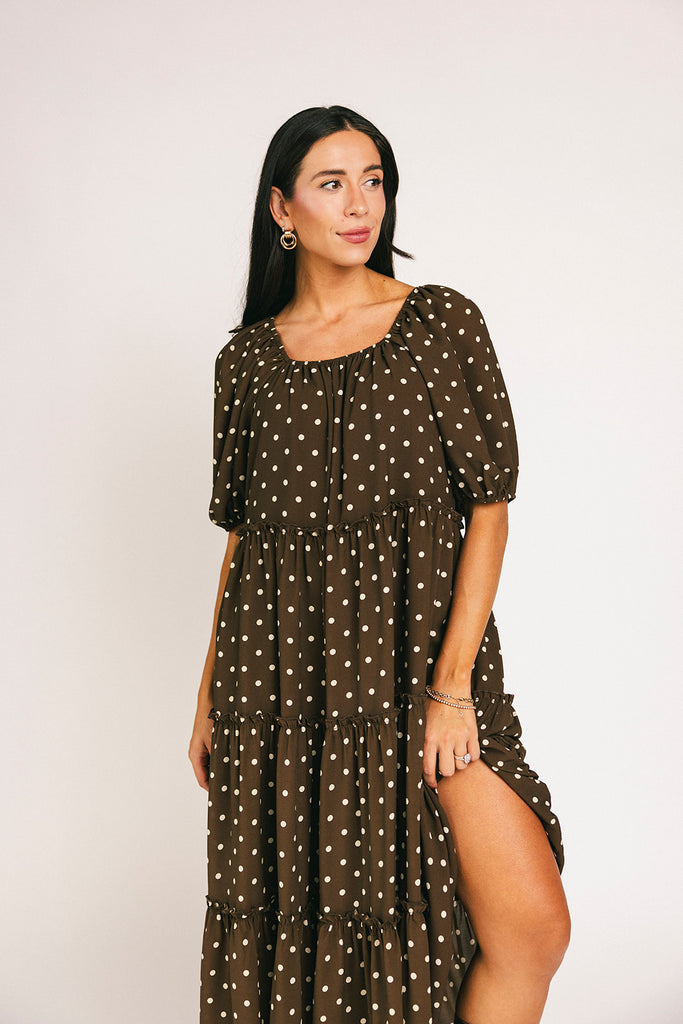 daymaker dress // mocha dot *zoco exclusive*