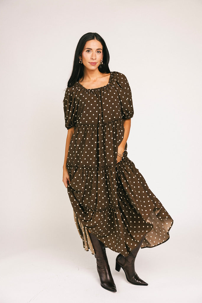 daymaker dress // mocha dot *zoco exclusive*