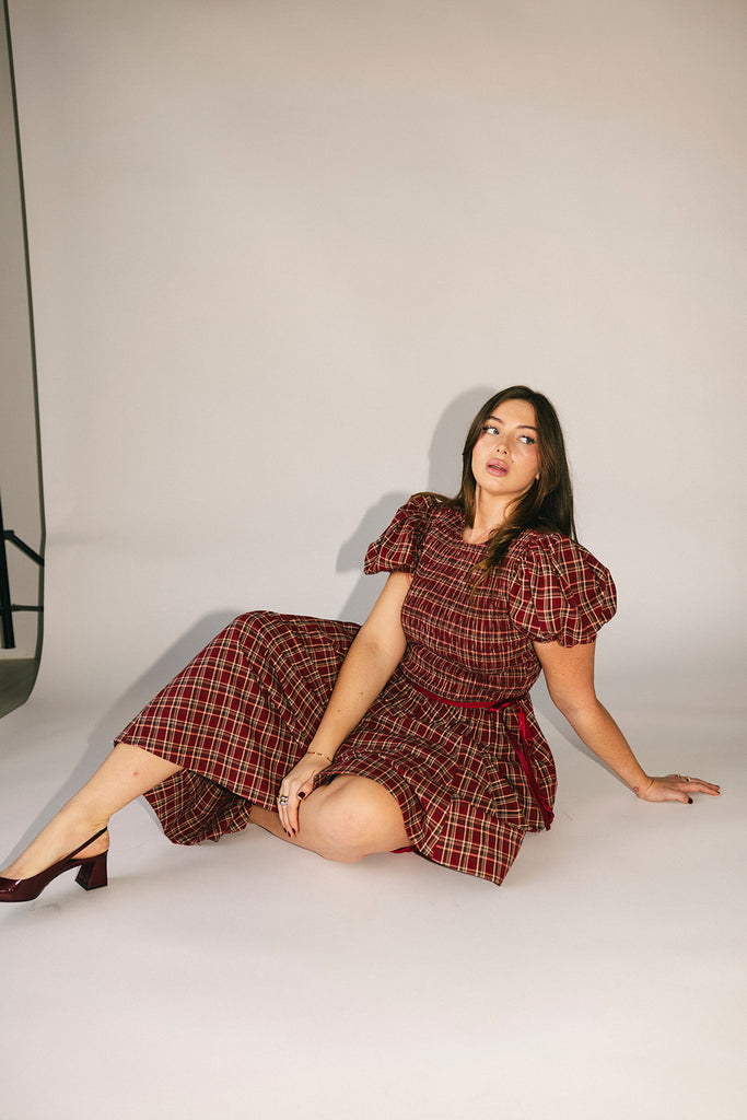 gia smocked dress // red *zoco exclusive*