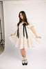 short daymaker dress // cream + bows *zoco exclusive*