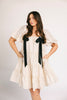 short daymaker dress // cream + bows *zoco exclusive*