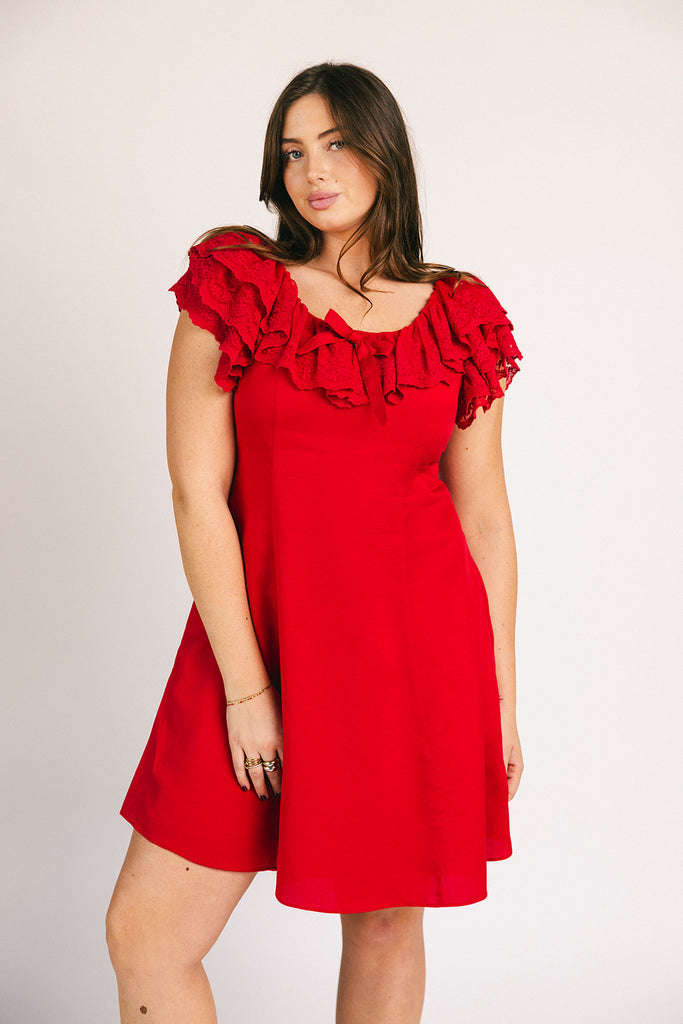 goldie mini dress // red *zoco exclusive*