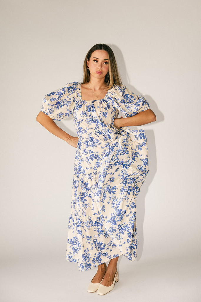 daymaker dress // blue floral *zoco exclusive*