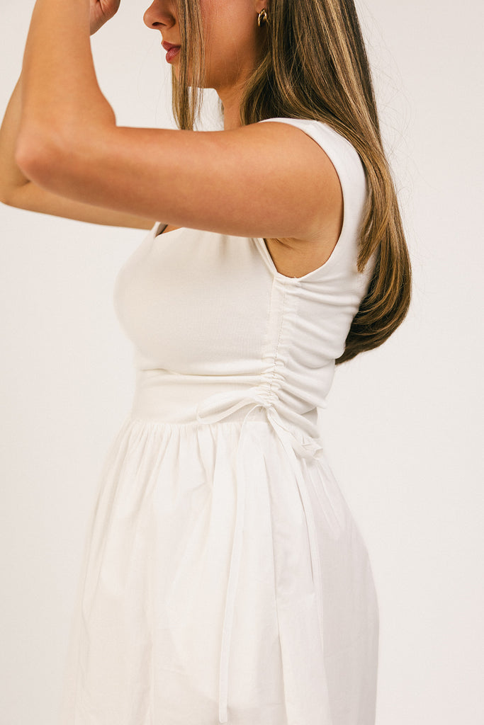 afterglow midi dress // white *restocked*