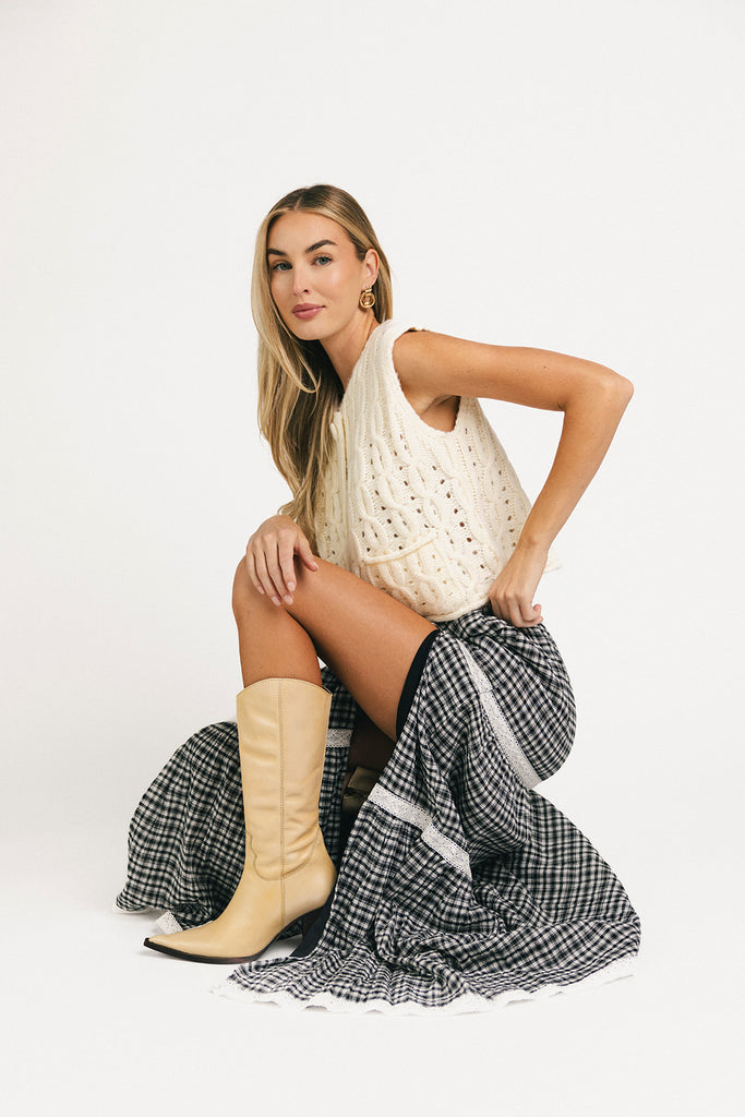 nola gingham skirt