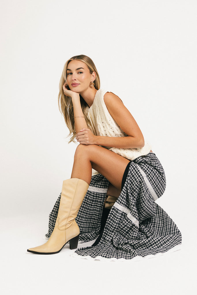 nola gingham skirt