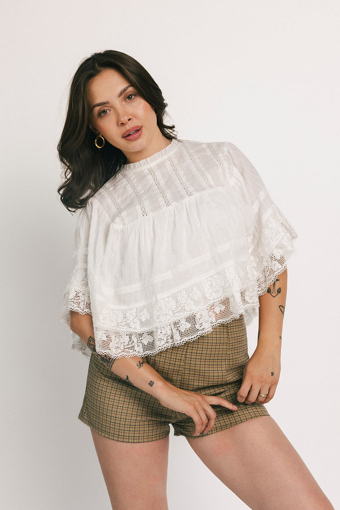 waverly top // white *zoco exclusive*
