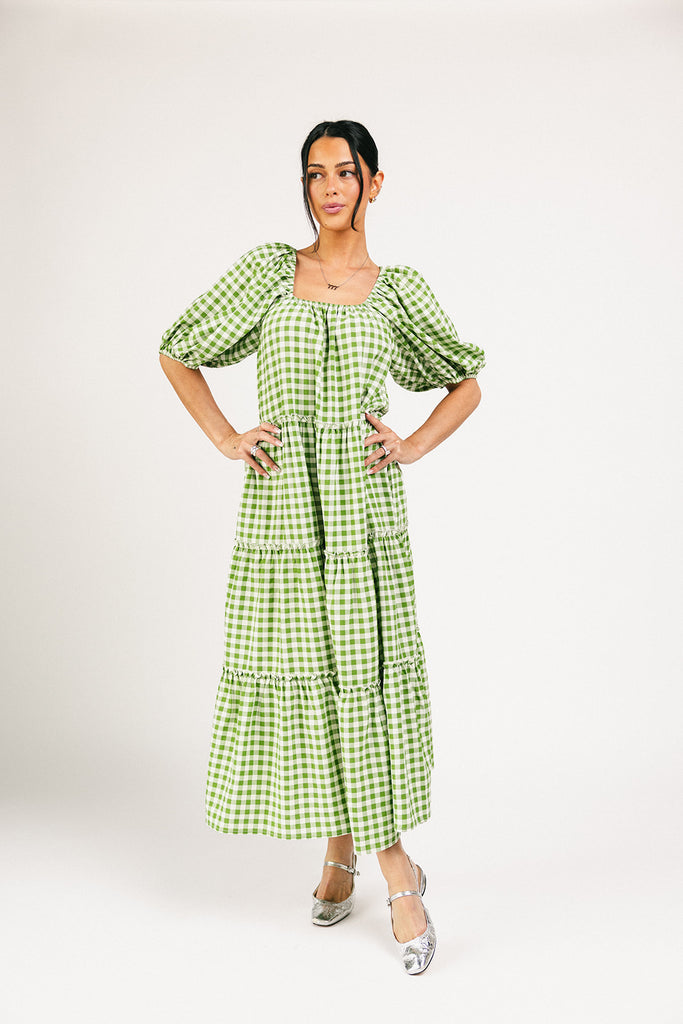 daymaker dress // green gingham *zoco exclusive*
