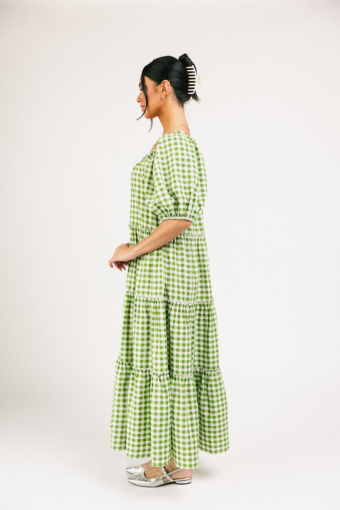 daymaker dress // green gingham *zoco exclusive*