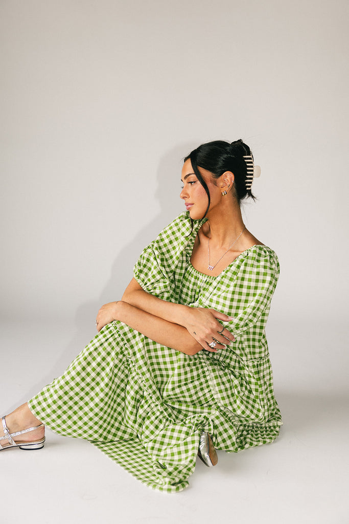 daymaker dress // green gingham *zoco exclusive*