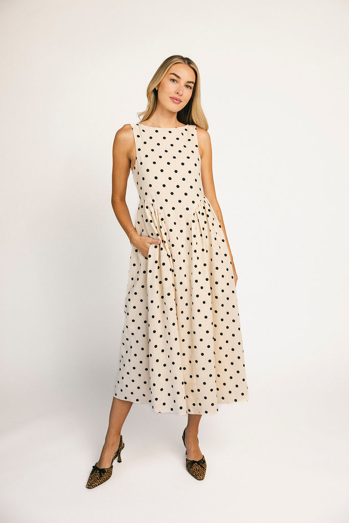 viv midi dress // polka dot *zoco exclusive*