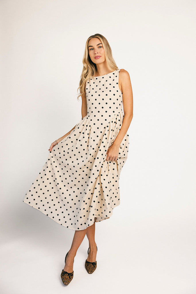 viv midi dress // polka dot *zoco exclusive*