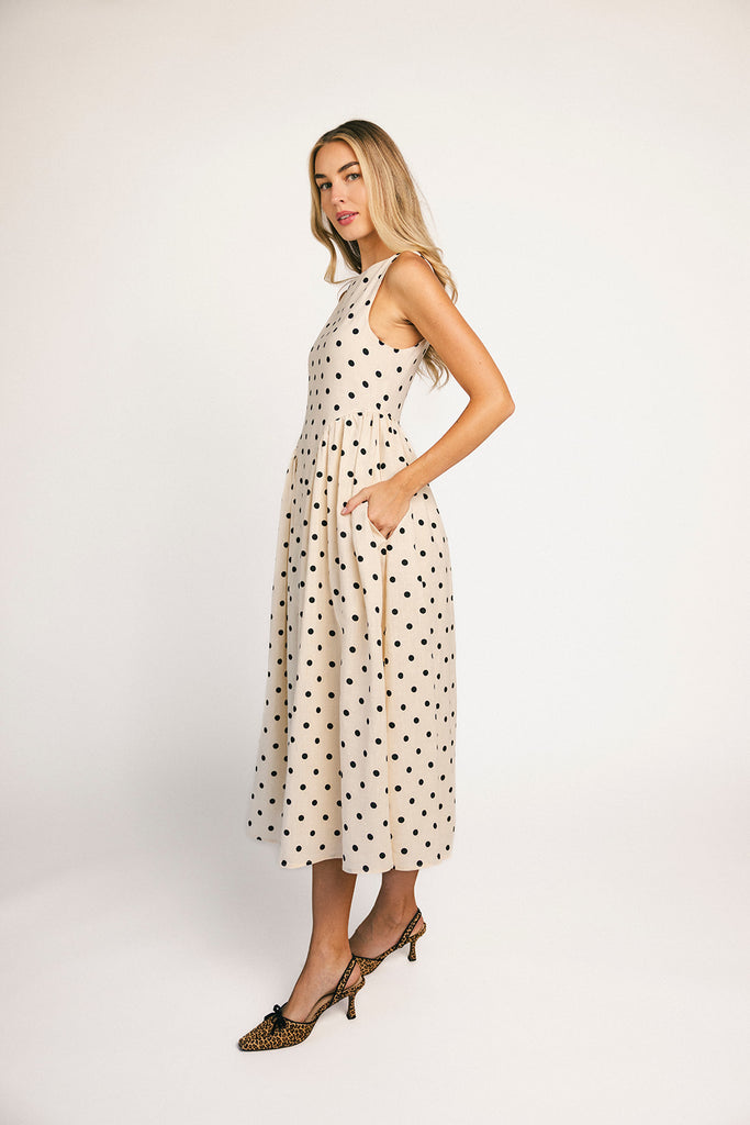 viv midi dress // polka dot *zoco exclusive*