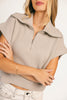 noni zip sweater top