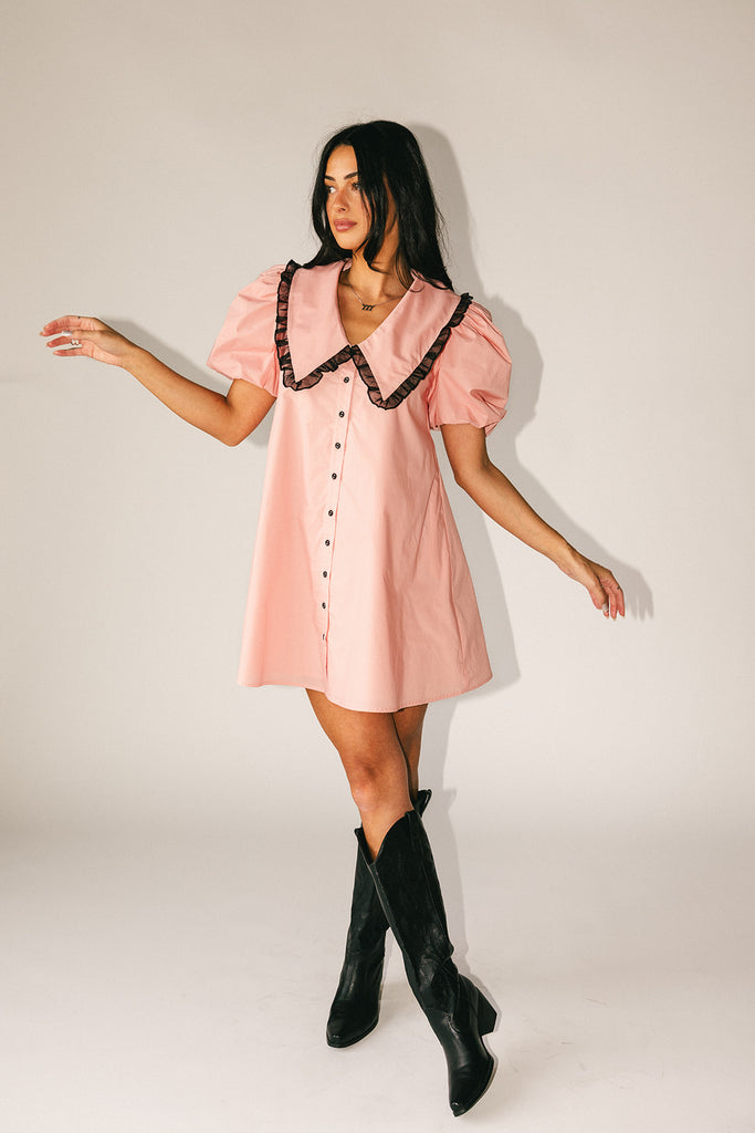 poppy collared dress // pink *zoco exclusive*