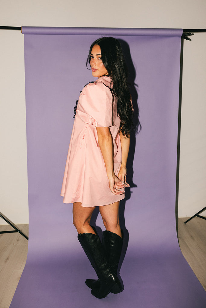 poppy collared dress // pink *zoco exclusive*