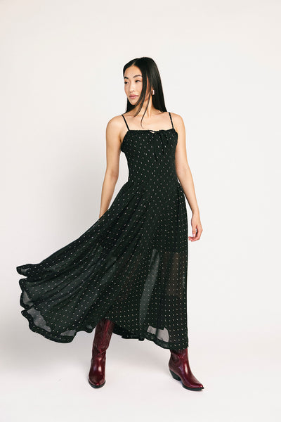 betsy polka dot maxi dress
