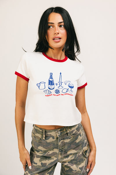 croissant baby tee