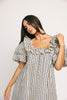 good luck puff sleeve dress // blue stripes *zoco exclusive*