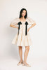 short daymaker dress // cream + bows *zoco exclusive*
