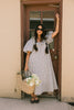 good luck puff sleeve dress // blue stripes *zoco exclusive*