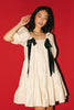 short daymaker dress // cream + bows *zoco exclusive*