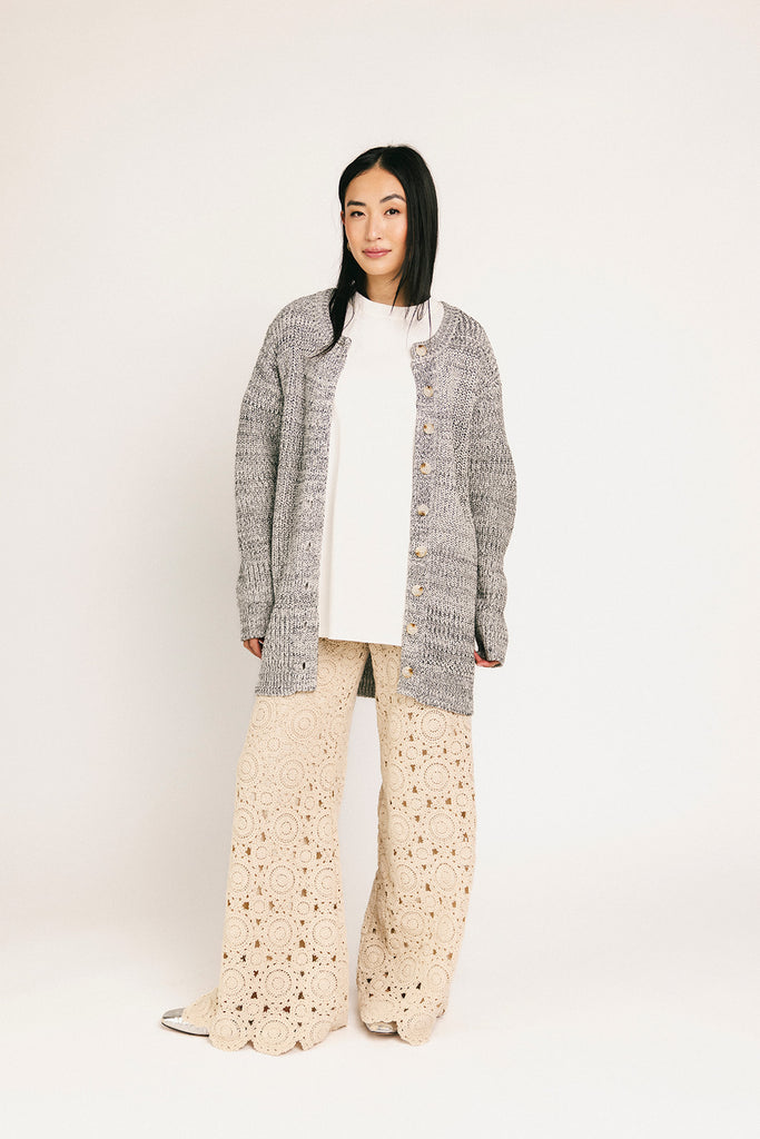 to the moon cardigan // grey *zoco exclusive*