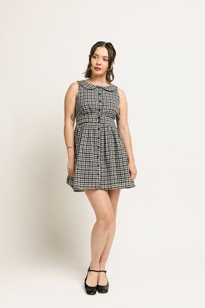 courtside button mini dress