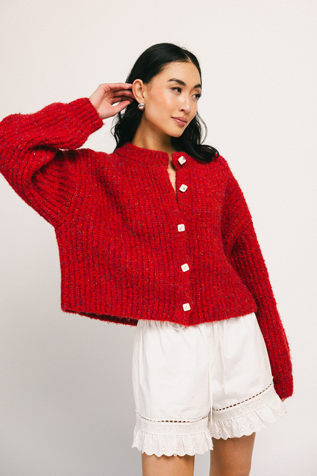 トップス cristaseya HERRINGBONE KNIT CARDIGAN #21 CristaSeya / クリスタセヤ 通販します。神戸 ノマド
