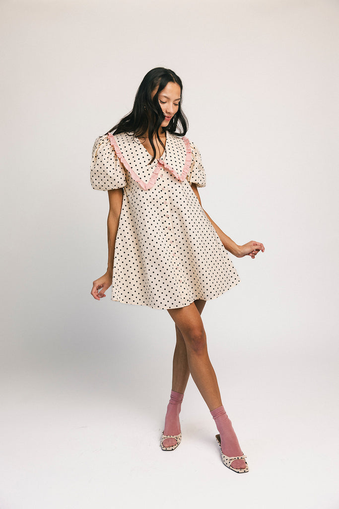 poppy collared dress // polka dot *zoco exclusive*
