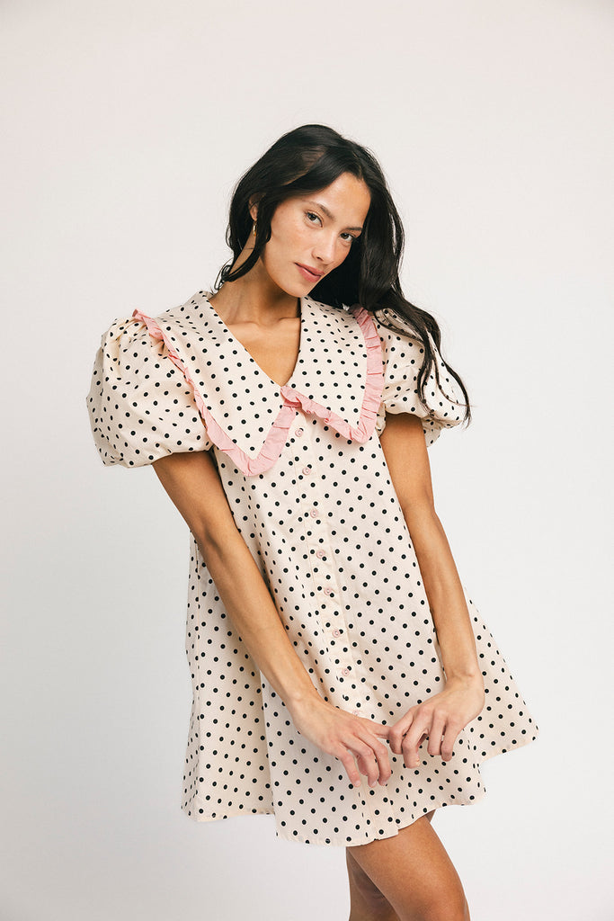 poppy collared dress // polka dot *zoco exclusive*