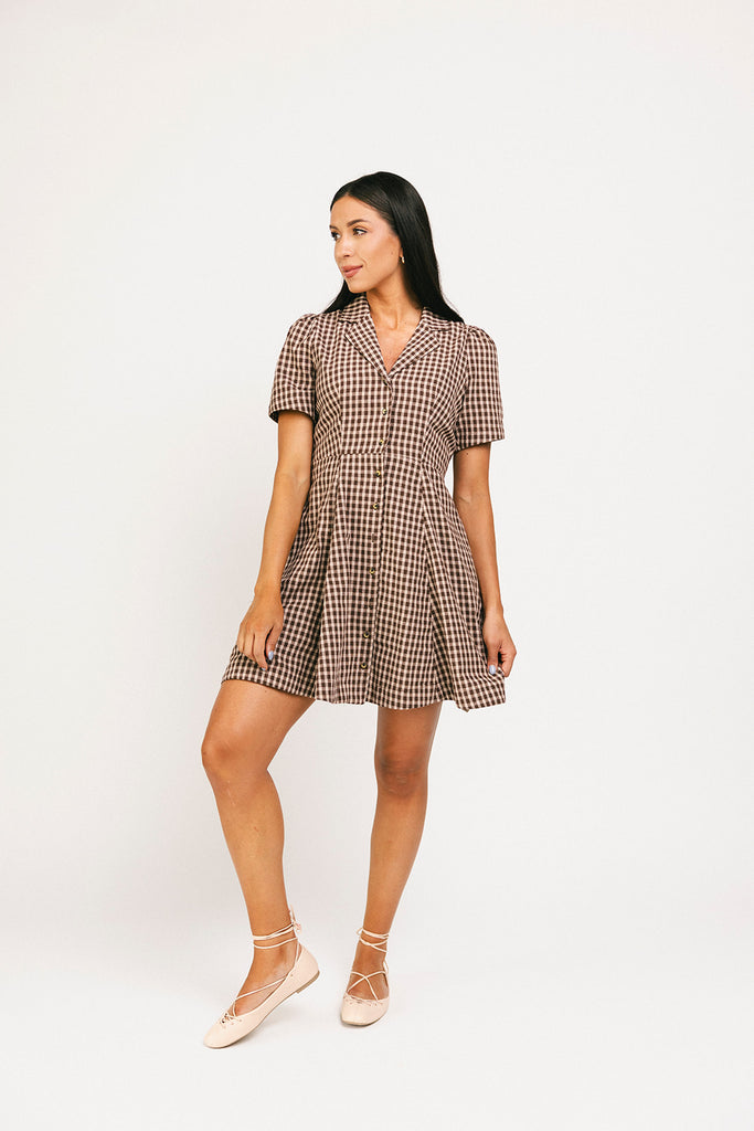 nyc mini dress // brown