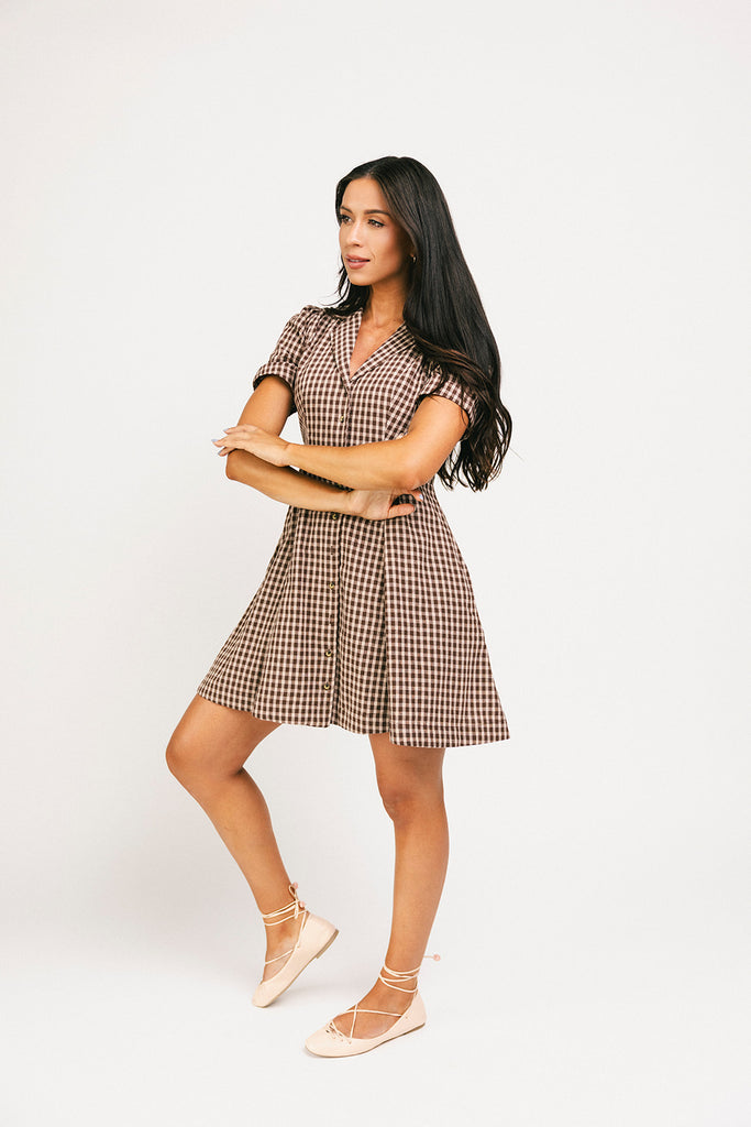 nyc mini dress // brown