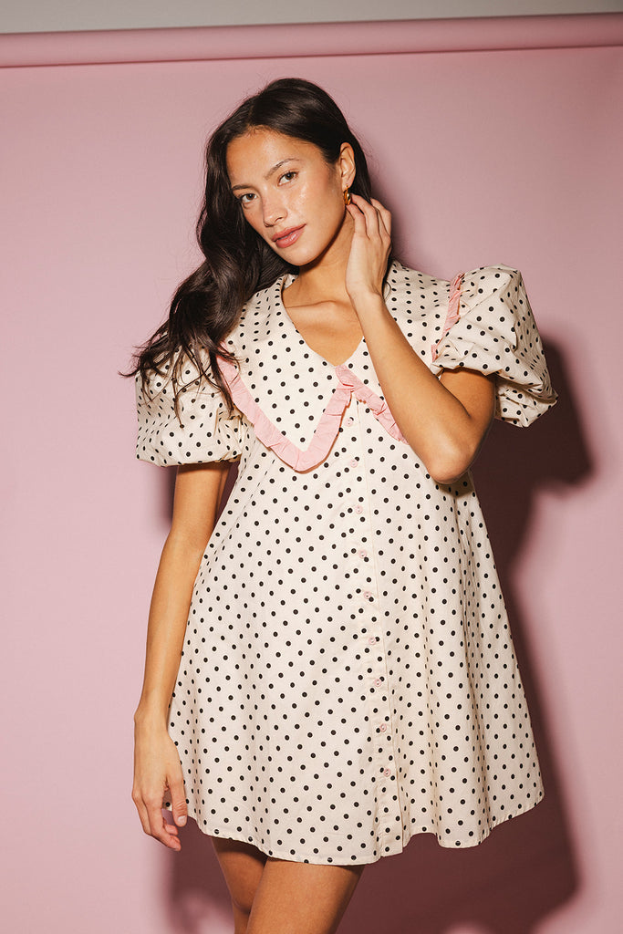 poppy collared dress // polka dot *zoco exclusive*