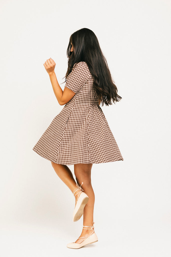 nyc mini dress // brown