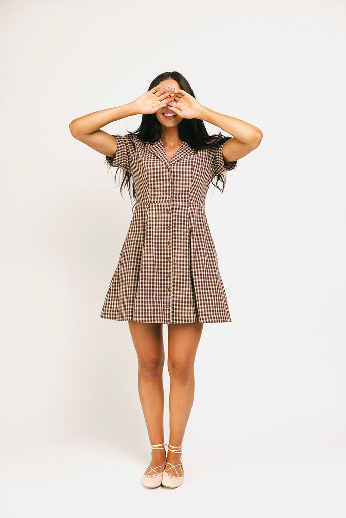 nyc mini dress // brown