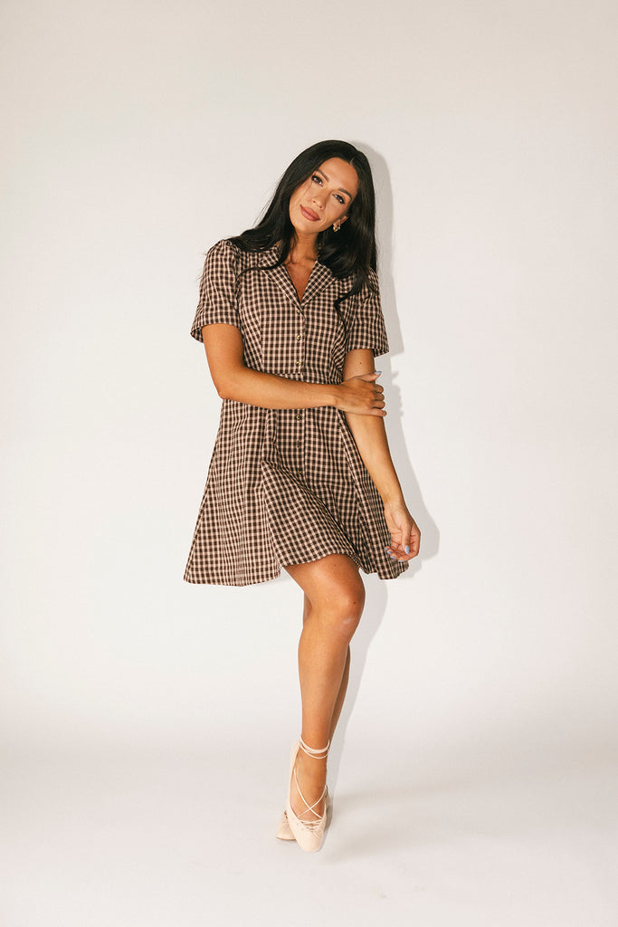 nyc mini dress // brown