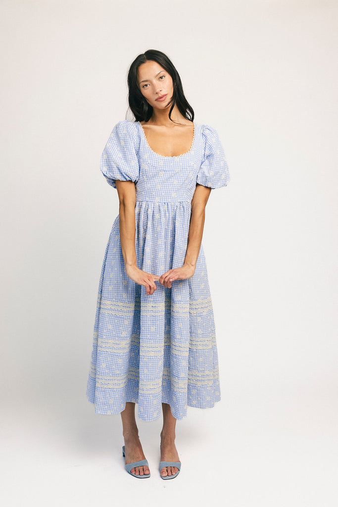 wren midi dress // blue *zoco exclusive*