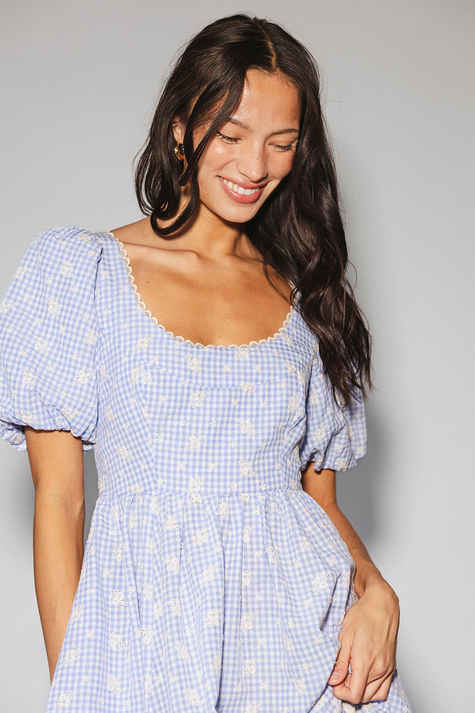 wren midi dress // blue *zoco exclusive*
