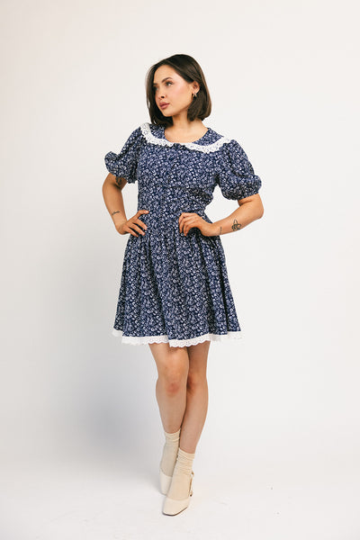 my girl button mini dress