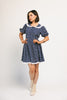 my girl button mini dress